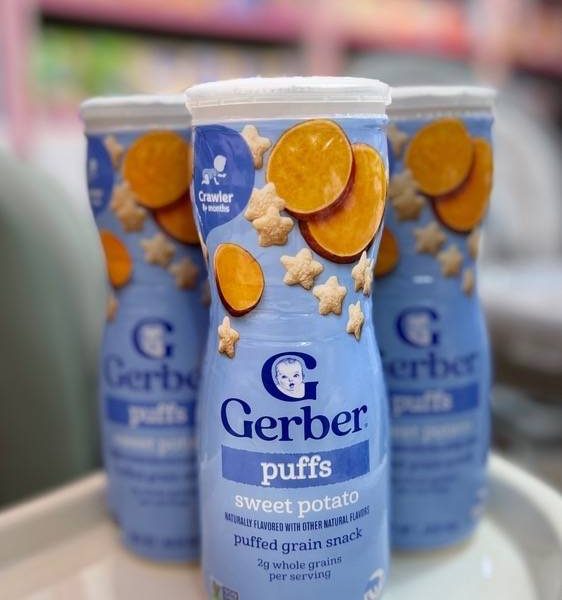 پاف اسنک سیب زمینی شیرین گربر Gerber