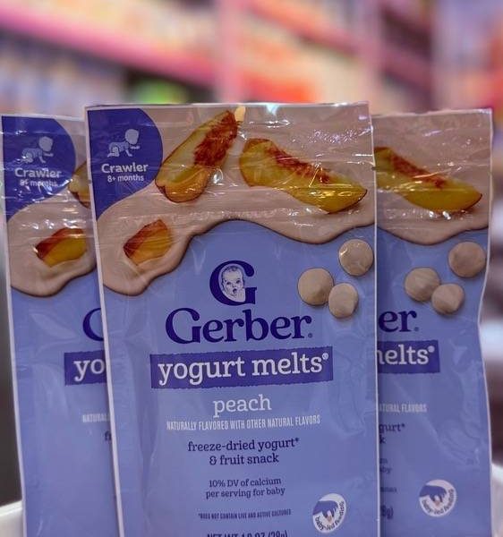 اسنک مخلوط ماست و هلو گربر Gerber