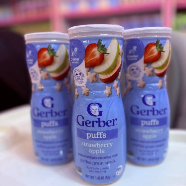پاف اسنک سیب توت فرنگی گربر Gerber