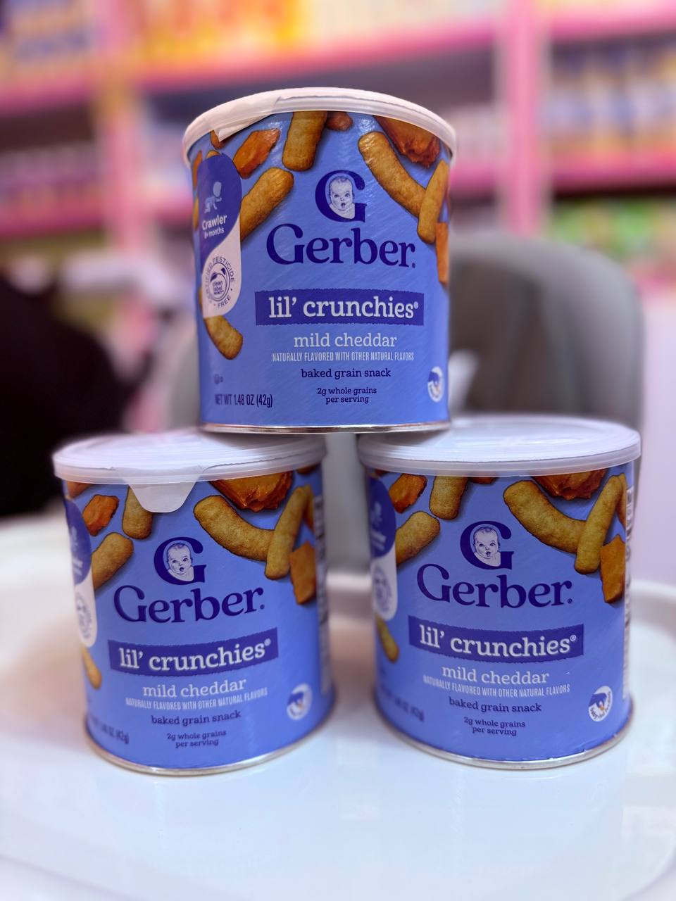 کرانچی پنیر چدار ملایم گربر Gerber مخصوص +8 ماه کرانچی پنیر چدار ملایم گربر Gerber مخصوص +8 ماه