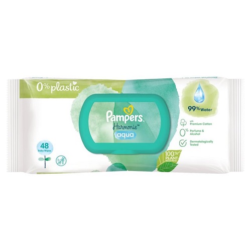 دستمال مرطوب بسته 48 عددی کودک پمپرز Pampers مدل Harmonie Aqua