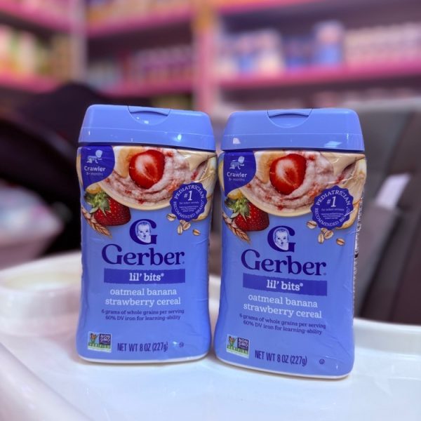 سرلاک جو دوسر موز توت فرنگی بدون شیر گربر Gerber مناسب 8+ماه