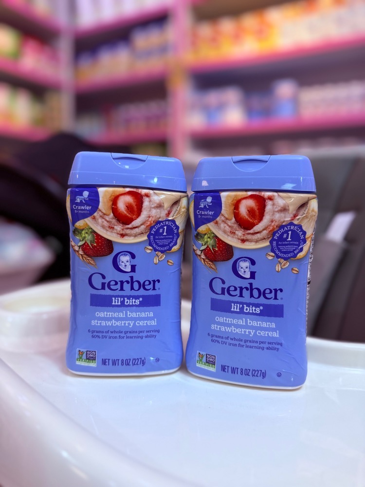 سرلاک جو دوسر موز توت فرنگی بدون شیر گربر Gerber مناسب 8+ماه سرلاک جو دوسر موز توت فرنگی بدون شیر گربر Gerber مناسب 8+ماه