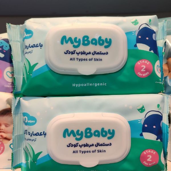 دستمال مرطوب مای بی بی با عصاره الوئه ورا