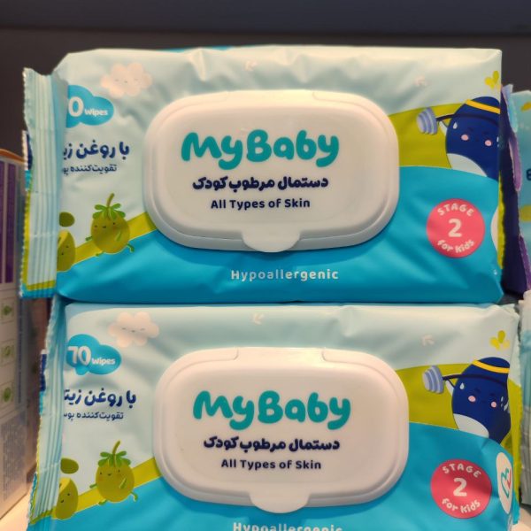 دستمال مرطوب مای بی بی با روغن زیتون